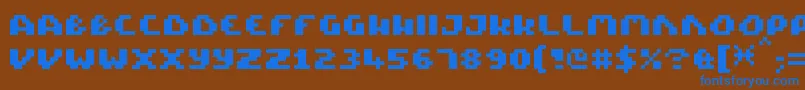 PixelTactical Font – Blue Fonts on Brown Background