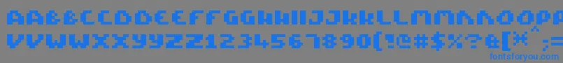 PixelTactical Font – Blue Fonts on Gray Background