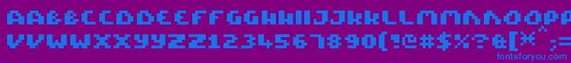 PixelTactical Font – Blue Fonts on Purple Background
