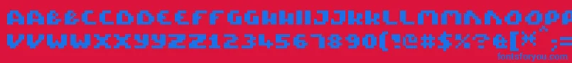 PixelTactical Font – Blue Fonts on Red Background