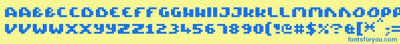PixelTactical Font – Blue Fonts on Yellow Background