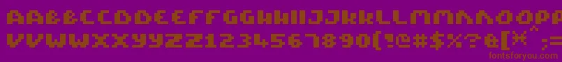 PixelTactical Font – Brown Fonts on Purple Background