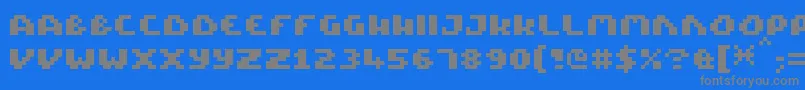 PixelTactical Font – Gray Fonts on Blue Background