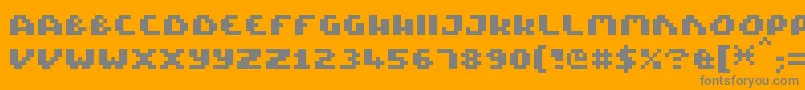 PixelTactical Font – Gray Fonts on Orange Background