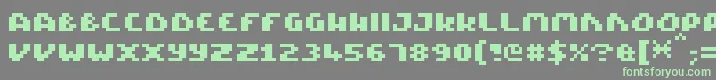 フォントPixelTactical – 灰色の背景に緑のフォント