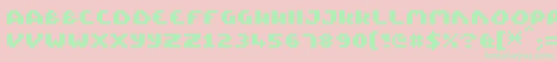 PixelTactical Font – Green Fonts on Pink Background