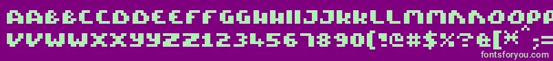 PixelTactical Font – Green Fonts on Purple Background
