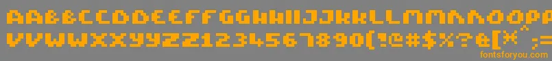 PixelTactical Font – Orange Fonts on Gray Background