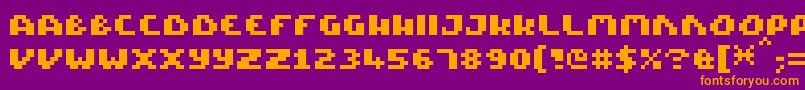 PixelTactical Font – Orange Fonts on Purple Background