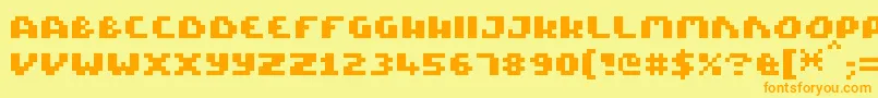 PixelTactical Font – Orange Fonts on Yellow Background