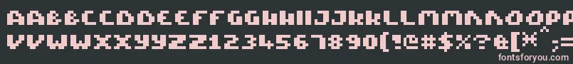 PixelTactical Font – Pink Fonts on Black Background