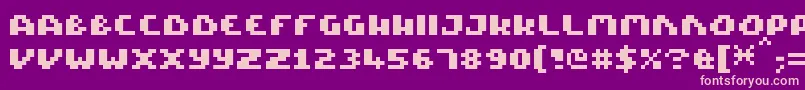 PixelTactical Font – Pink Fonts on Purple Background