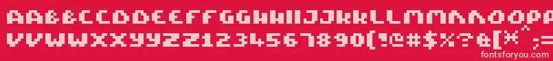 PixelTactical Font – Pink Fonts on Red Background