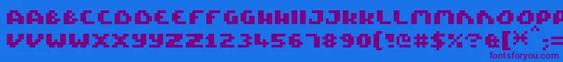 PixelTactical Font – Purple Fonts on Blue Background