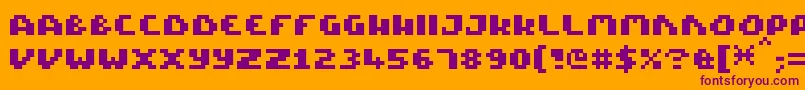PixelTactical Font – Purple Fonts on Orange Background