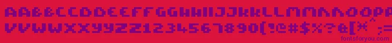 PixelTactical Font – Purple Fonts on Red Background