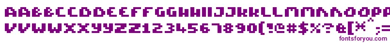 PixelTactical Font – Purple Fonts on White Background