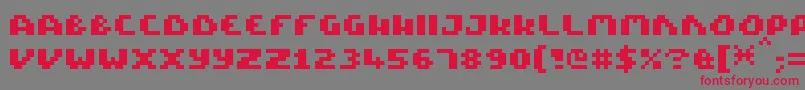 PixelTactical Font – Red Fonts on Gray Background