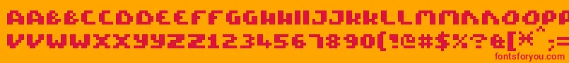 PixelTactical Font – Red Fonts on Orange Background