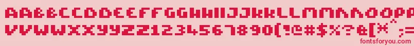 PixelTactical Font – Red Fonts on Pink Background
