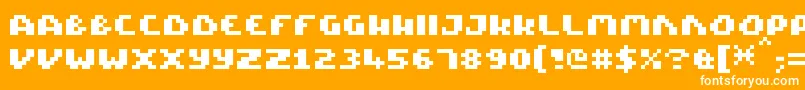 フォントPixelTactical – オレンジの背景に白い文字