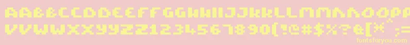 PixelTactical Font – Yellow Fonts on Pink Background