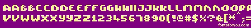 PixelTactical Font – Yellow Fonts on Purple Background