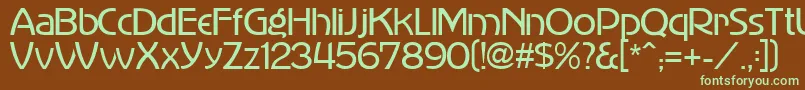 MadisonAvenue-fontti – vihreät fontit ruskealla taustalla
