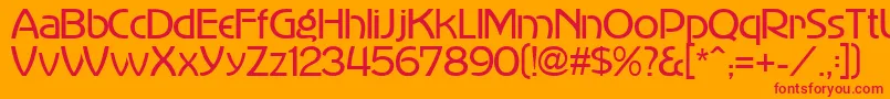 MadisonAvenue Font – Red Fonts on Orange Background