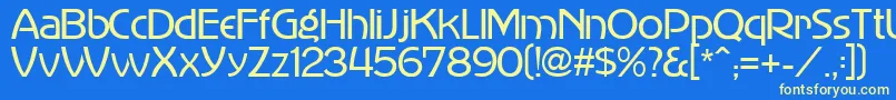 MadisonAvenue Font – Yellow Fonts on Blue Background