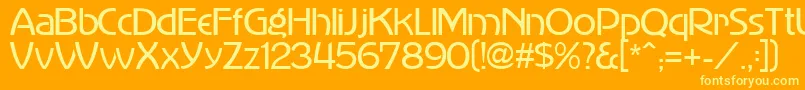 MadisonAvenue Font – Yellow Fonts on Orange Background
