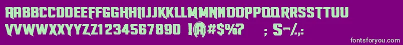 StallionsPersonnalUseOnly Font – Green Fonts on Purple Background