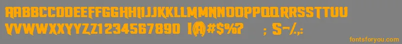 Шрифт StallionsPersonnalUseOnly – оранжевые шрифты на сером фоне