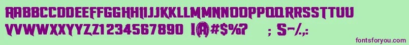 StallionsPersonnalUseOnly Font – Purple Fonts on Green Background