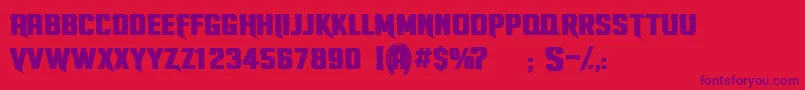 StallionsPersonnalUseOnly Font – Purple Fonts on Red Background
