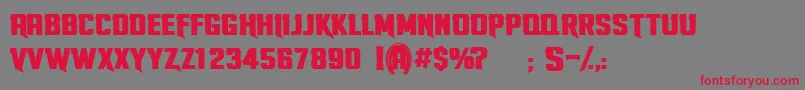 StallionsPersonnalUseOnly Font – Red Fonts on Gray Background