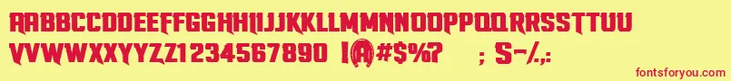 StallionsPersonnalUseOnly Font – Red Fonts on Yellow Background