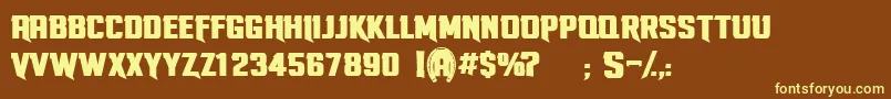 StallionsPersonnalUseOnly Font – Yellow Fonts on Brown Background