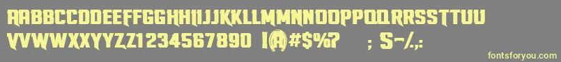 StallionsPersonnalUseOnly Font – Yellow Fonts on Gray Background