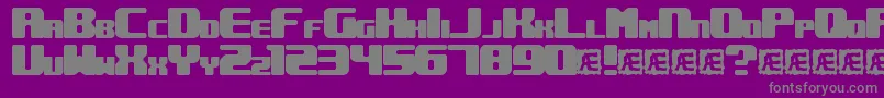 フォントUnderwhe – 紫の背景に灰色の文字