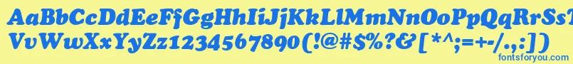 Подробнее о шрифте CookieItalic Шрифт CookieItalic – синие шрифты на жёлтом фоне