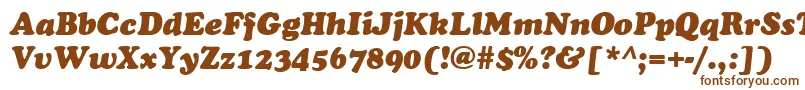 Шрифт CookieItalic – коричневые шрифты на белом фоне