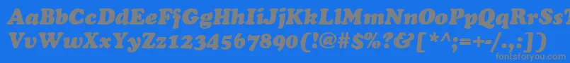 フォントCookieItalic – 青い背景に灰色の文字