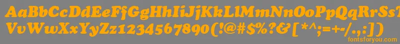 CookieItalic Font – Orange Fonts on Gray Background