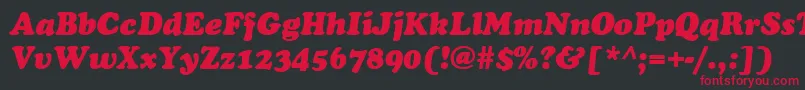 CookieItalic Font – Red Fonts on Black Background