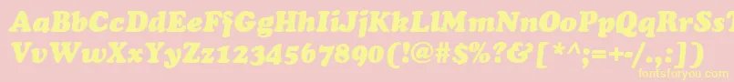 CookieItalic-Schriftart – Gelbe Schriften auf rosa Hintergrund