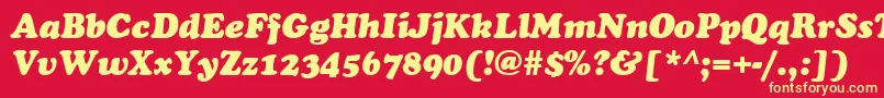 CookieItalic Font – Yellow Fonts on Red Background