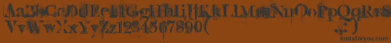 Retro ffy-fontti – mustat fontit ruskealla taustalla