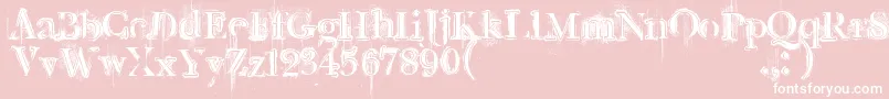 Retro ffy Font – White Fonts on Pink Background