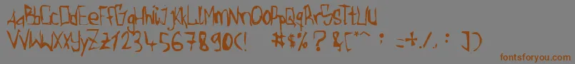 Torgny Font – Brown Fonts on Gray Background